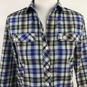 Theory Plaid Shirt Dress